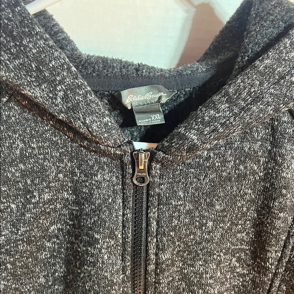 Eddie Bauer Charcoal Heather Zip-Up Jacket